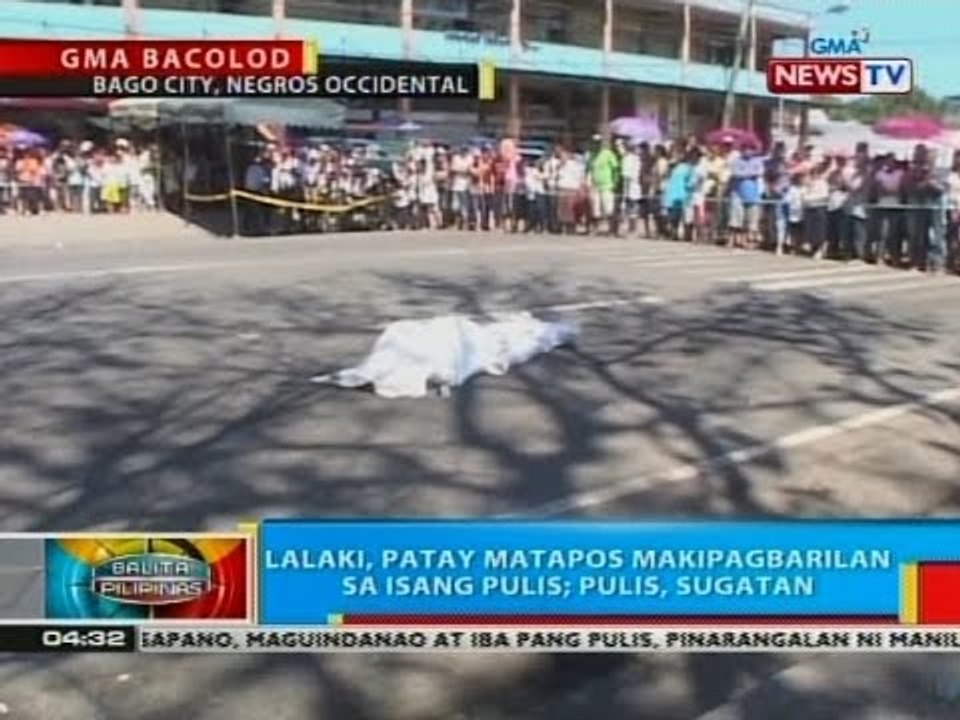 BP: Lalaki, patay matapos makipagbarilan sa isang pulis sa Bago City, Negros Occ.
