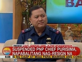 UB: Suspended PNP Chief Purisima, napabalitang nag -resign na