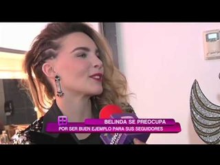 Belinda quiere ser buen ejemplo para niños