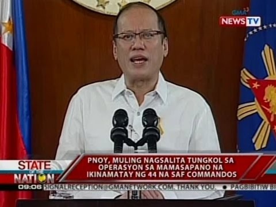 PNoy, muling nagsalita tungkol sa operasyon sa Mamasapano na ikinamatay ng 44 na SAF commandos