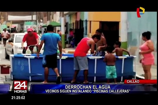 Callao: instalan piscinas pese a restricción de agua