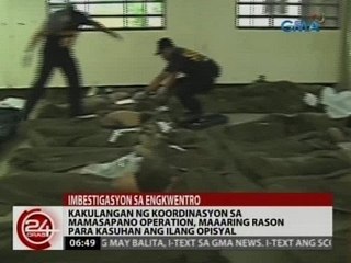Kakulangan ng koordinasyon sa Mamasapano operation, maaaring rason para kasuhan ang ilang opisyal