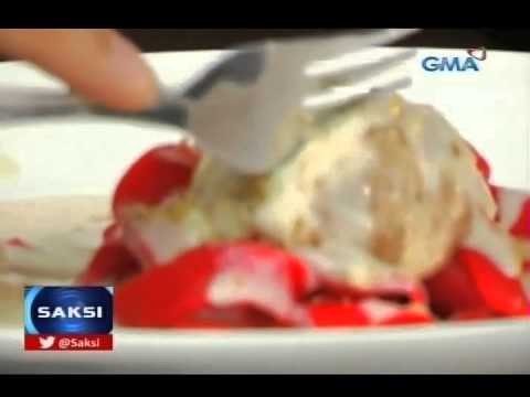 Saksi: Rogue fettucini crepe, gawa sa pasta strips na nilagyan ng pastry cream at milk chocolate