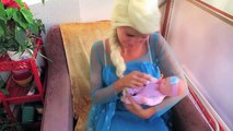 Elsa Frozen Baby with Poop Princess! Spiderman Joker Poo Superhero Fun in Real Life