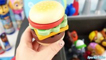 Play Doh Food Oven with Paw Patrol Appliances Meal Makin Kitchen Chicken Dinner and Ice Cream Video