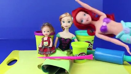 Frozen Mermaid Krista Play Doh Barbie Кукла Русалочка Ариэль Play Dough