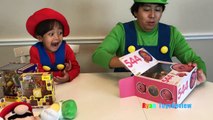 ЙОШИ гигантское яйцо сюрприз игрушки для детей Марио и Луиджи Ирл Нинтендо игрушки Распаковка Райан ToysReview