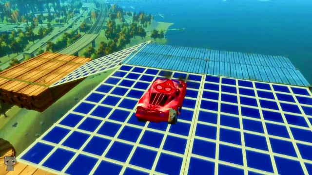 Большой монстр грузовик трюки с Ясельными высокого Паук прыгает стишки Детские песни видео для детей