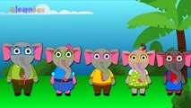 Elephant Cartoons Animation Singing Finger Family Nursery Rhymes for Preschool Childrens Song