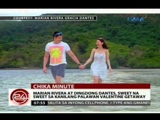 24Oras: Marian Rivera at Dingdong Dantes, sweet na sweet sa kanilang Palawan Valentine Getaway