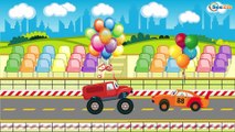 The Red Fire Truck and Car Friends | Service Vehicles & Construction Trucks Cartoons for children