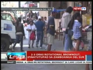 NTVL: 2-3 oras rotational brownout, ipinatutupad sa Zamboanga del Sur
