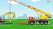 The Yellow Diggers with Cars Friends - Construction Trucks Video - World of Cars for children