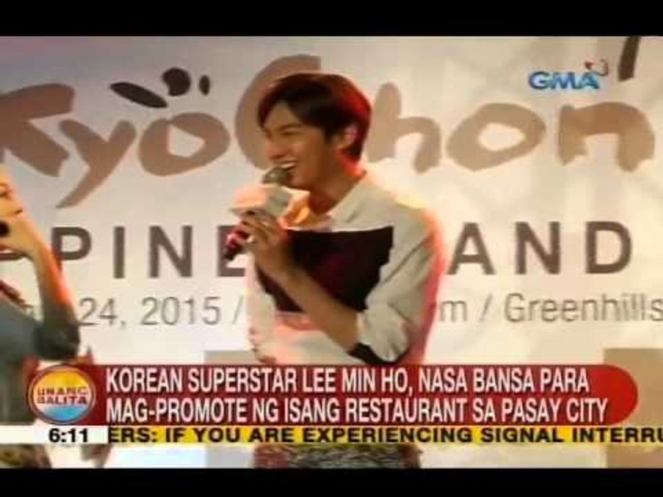 UB: Korean superstar Lee Min Ho, nasa bansa para mag-promote ng isang restaurant sa Pasay