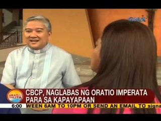 UB: CBCP, naglabas ng Oratio Imperata para sa kapayapaan