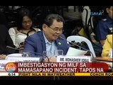 UB: Imbestigasyon ng MILF sa Mamasapano incident, tapos na