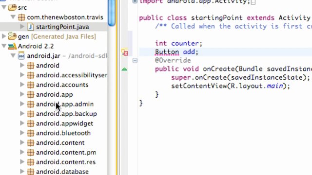 Android Application Development Tutorial - 8 - Setting up Variables and Referencing XML ids