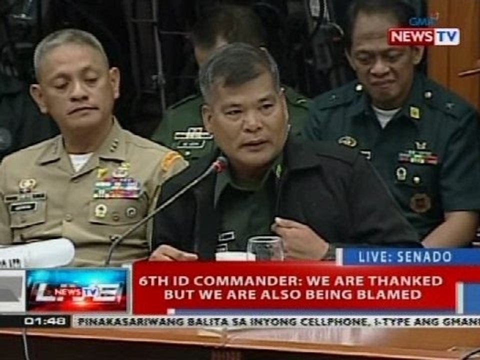 6th ID commander: We are thanked but we are als...