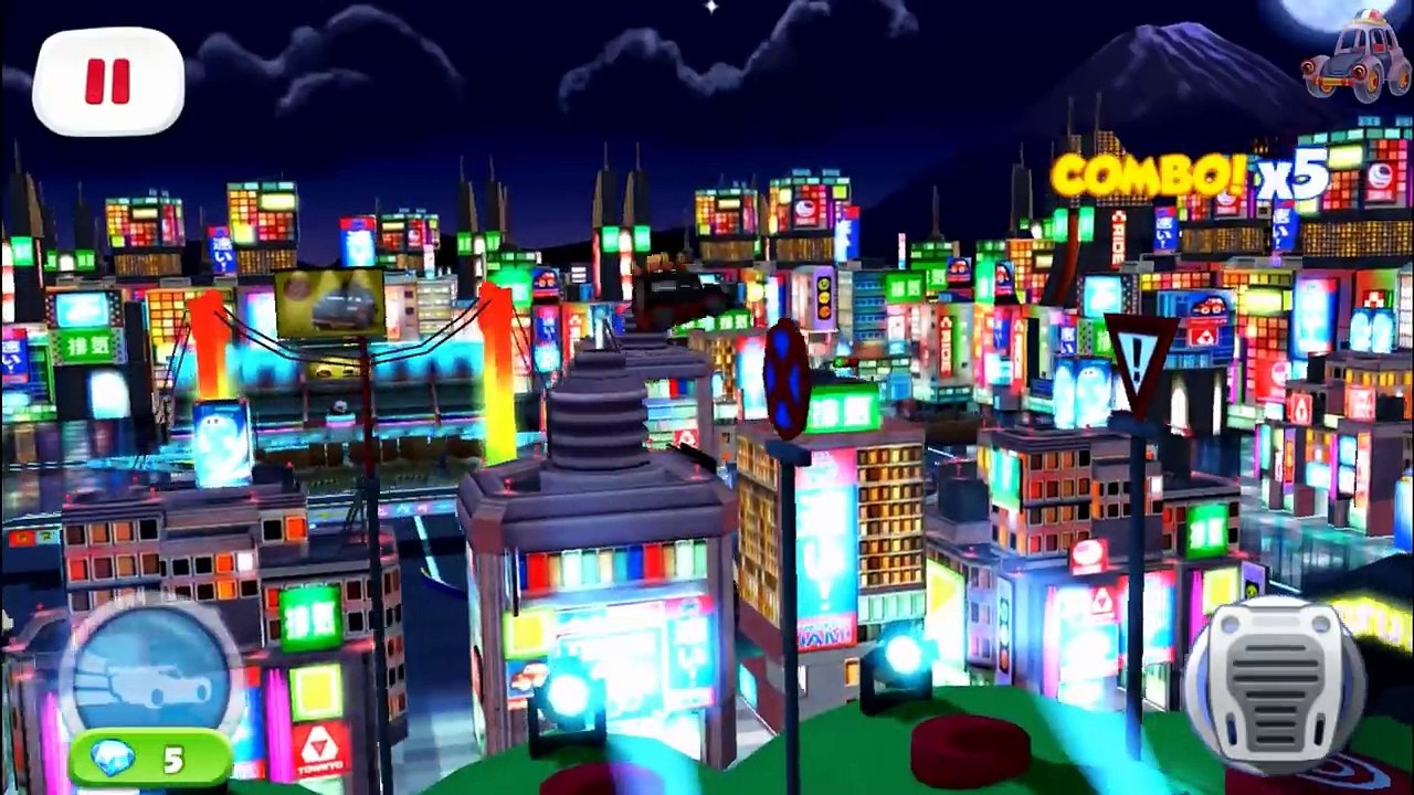 Cars Lightning McQueen NEON vs Mater NEON (Yokoza Track) Fast as Lightning NEON RACING!