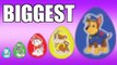 New Chase Paw Patrol Marshall Rubble Rocky Surprise Eggs | Teaching Sizes From Smallest To Biggest