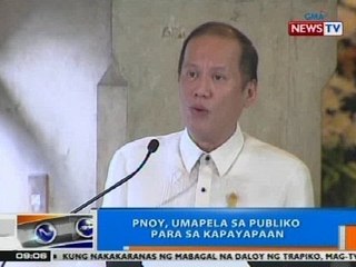 NTG: PNoy, umapela sa publiko para sa kapayapaan
