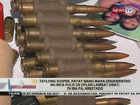 Tatlong suspek, patay nang maka-engkwentro ng mga pulis sa Oplan Lambat Sibat