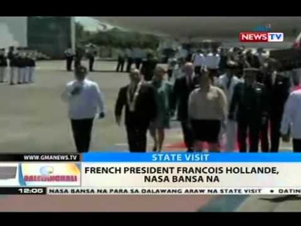 BT: French President Francois Hollande, nasa bansa na