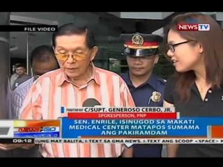 NTG: Sen. Enrile, posibleng may pneumonia