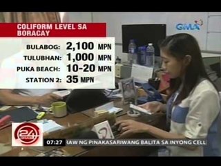 24 Oras: Boracay island, nakitaan ng coliform sa tubig pero 'di pa raw kritikal ang lebel