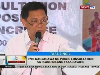 BT: PNR, nagsagawa ng public consultation sa plano nilang taas-pasahe