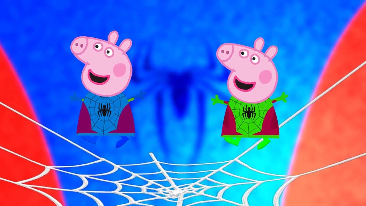 5 Little #Peppa #Pig #Spiderman Jumping on the Bed / #Nursery Rhymes Lyrics and More