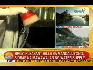 UB: Brgy. Pleasant Hills sa Mandaluyong, 8 oras na mawawalan ng water supply
