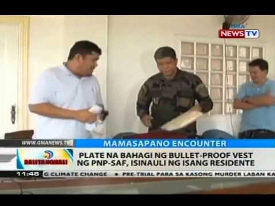 Plate na bahagi ng bullet-proof vest ng PNP-SAF, isinauli ng isang residente
