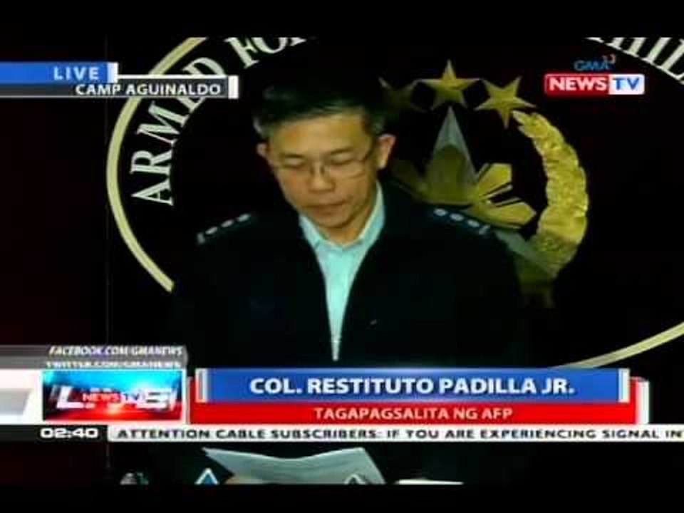 Press conference ng AFP kaugnay ng all-out offensive ng militar laban sa BIFF