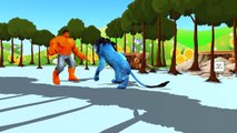 Hulk Vs Lion Colors Finger Family Nursery Rhyme | 3D Animated Short Movies Children Rhymes