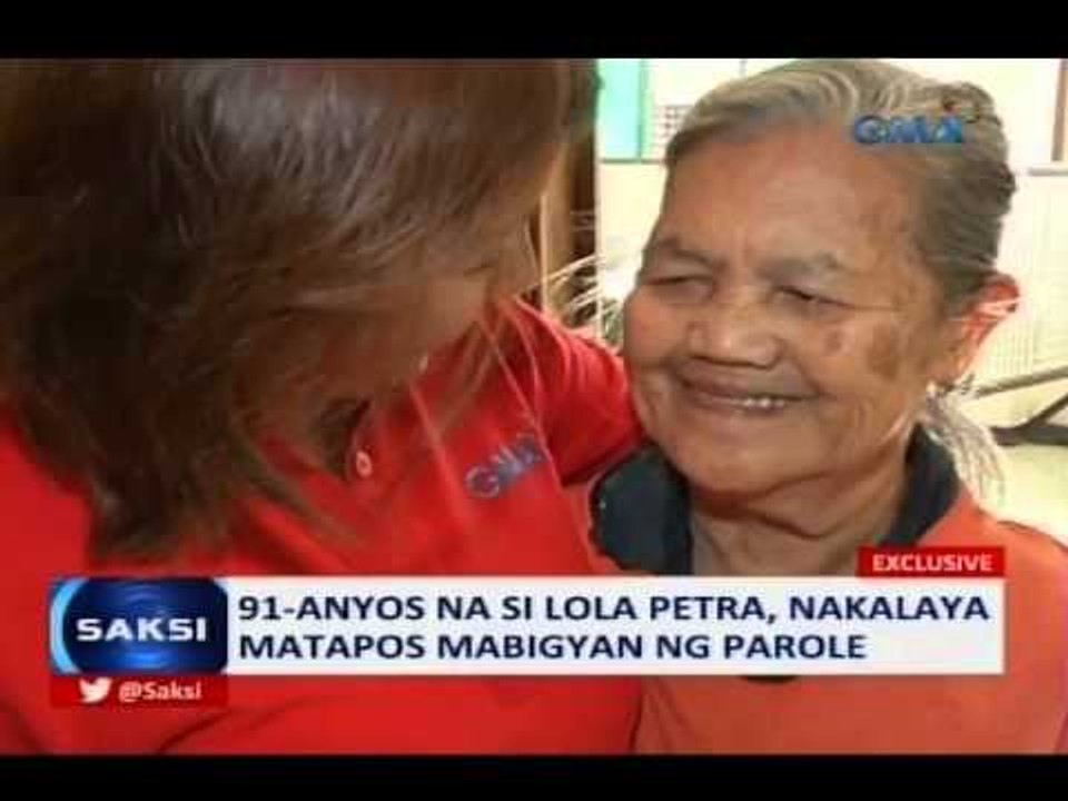 Saksi: 91-anyos na si Lola Petra, nakalaya matapos mabigyan ng parole
