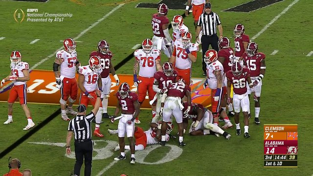 2017-01-09 CFPCG Clemson Tigers vs Alabama Crimson Tide 3rd Quarter