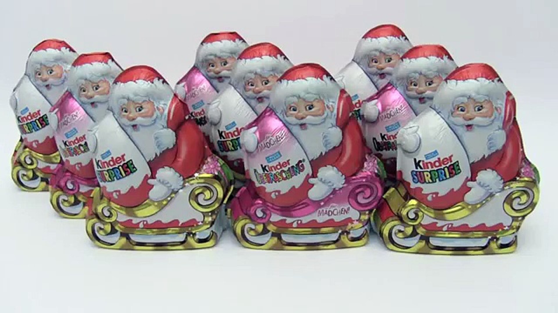Babbo Natale Kinder.9 Kinder Surprise Santa Claus By Surprise Eggs Toys Show Unboxing Video Dailymotion