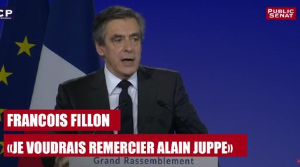 REPLAY. François Fillon : "Je voudrais dire un immense merci à Alain Juppé"