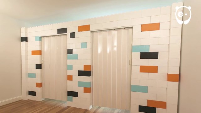 Ils fabriquent des bureaux avec des briques en mode LEGO géant