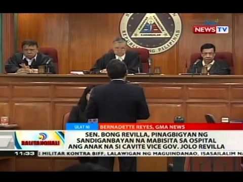 Sen. Bong Revilla, pinagbigyan ng Sandiganbayan na mabisita sa ospital ang anak na si Jolo Revilla