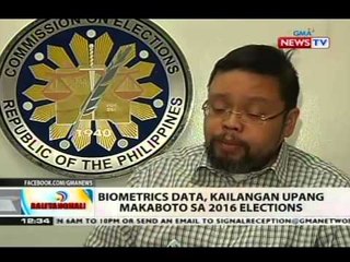 BT: Biometrics data, kailangan upang makaboto sa 2016 elections