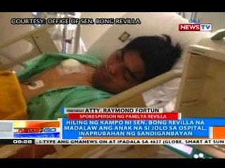 NTG: Vice Gov. Jolo Revilla, bumubuti na ang kalagayan
