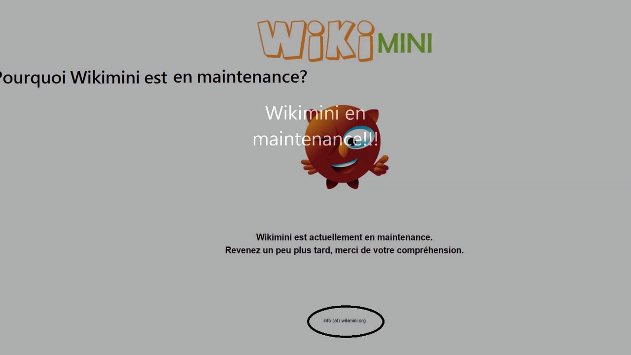 Wikimini est en maintenance