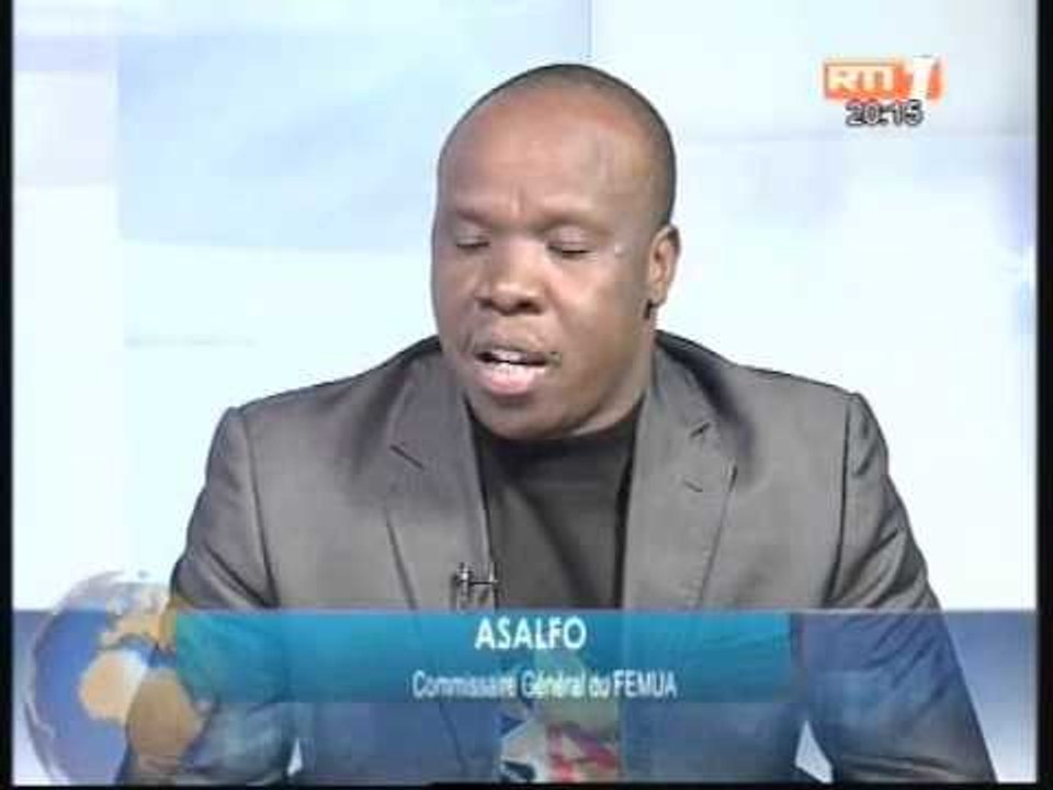 Le commissaire général du Festival des Musiques Urbaines d'Anoumabo Asalfo sur e Plateau du JT