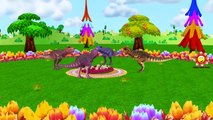 Dinosaurs T-Rexes Finger Family Nursery Rhymes Wheels On The Bus Epic Party Songs For Children