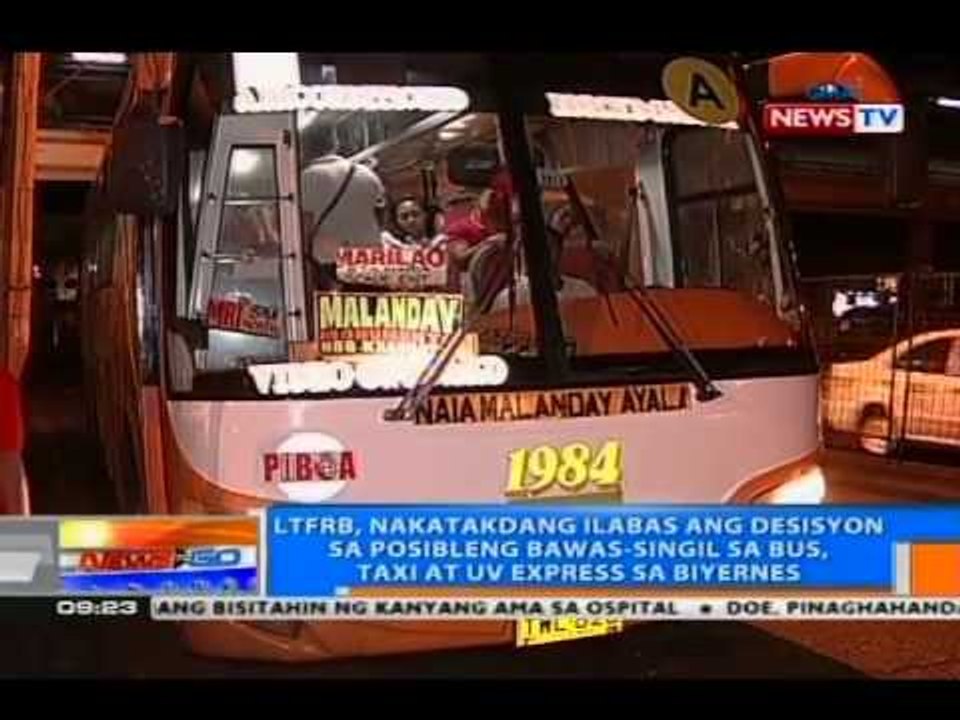 NTG: LTFRB, nakatakdang ilabas ang desisyon sa posibleng bawas-singil sa bus, taxi at UV Express