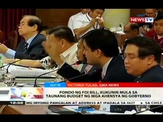 Pondo ng FOI bill, kukunin mula sa taunang budget ng mga ahensya ng gobyerno