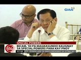 24 Oras: Bicam, 'di pa magkasundo kaugnay sa special powers para kay PNoy