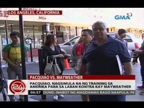 24 Oras: Pacquiao, nagsimula na ng training sa Amerika para sa laban kontra kay Mayweather
